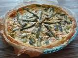 Tarte asperges, fondue de poireaux et graines de lin