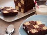 Cake damier chocolat-vanille