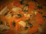 Creamy Chicken with Carrots and Mushrooms