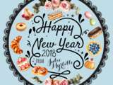 Happy new year 2018 from Julie Myrtille Bakery
