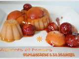 Abricots et fraises caramélisés à la plancha avec son sorbet