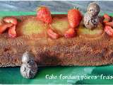 Cake moelleux deux saisons ♥ poires – fraises ♥ Culino Versions d’Eric
