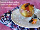 Compotee fruits – Recette fruits au four sirop rose Jamie Oliver