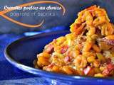 Crevette – Crevettes poêlées au chorizo, poivrons et paprika