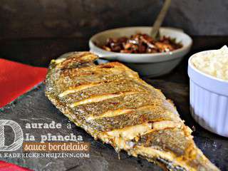 Daurade plancha ou dorade grillée à la plancha sauce bordelaise