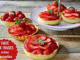 Fraise – Tartelettes fraises et crème mousseuse vanille