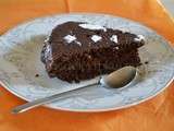 Gâteau chocolat-cannelle avec un décor en sucre glace