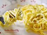 Spaghettis – Recette de pâtes fraiches au curcuma et poivre du moulin