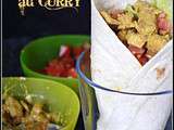 Wraps de dinde au curry et crudités