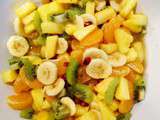 Salade de fruits hivernale, sirop vanille cannelle