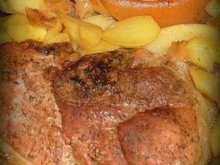 Rouelle de porc aux pommes de terre