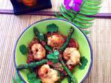 Camarons aux asperges et à la citronnelle