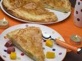 Galette à la mangue et à la rhubarbe