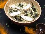 Poulet poché aux algues wakamé (Japon)