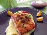 Saumon poêlé au chutney d’orangine et sésame noir