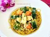 Spaghetti de quinoa au curry de vivanneau