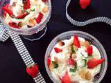 Trifle aux fraises et au punch fruits rouges
