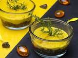 Verrine de boudin noir à la mousse de carottes