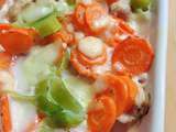 Gratin léger poulet, poireaux et carottes - Kamika