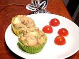 Muffins noix et oignons verts, coeur coulant de mozzarella de Clémentine