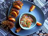 Ebi katsu au jus de citron galet et de tangor: camarons panés d'inspiration japonaise et son rougail de barbadine et de carottes