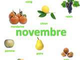 Fruits et légumes de Novembre