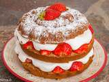 Gâteau d’anniversaire fraises chantilly