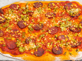 Pizza chorizo et fromage
