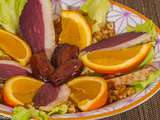 Salade de petit épeautre au magret séché et aux oranges