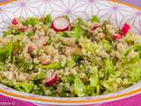 Salade de quinoa aux asperges et radis,