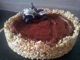 Entremet au chocolat et aux céréales soufflées