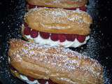 Eclairs chantilly-framboise
