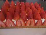 Sablé breton aux fraises-mousse mascarpone citronnée
