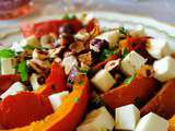 Detox avant Noel : salade tiède de potimarron rôti, quinoa, noisettes aux herbes aromatiques