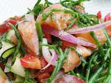 Salade de salicornes et saumon