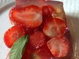 Terrine de fraises à la verveine, basilic et lavande