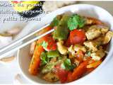 Emincé de poulet asiatique au gingembre, coriandre et aux petits légumes