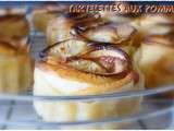 Tartelettes aux pommes en fleur, pâte feuilletée maison