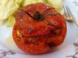 Tomates farcies jambon-champi-chèvre