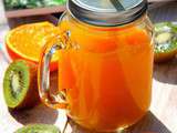 Orange, kiwi « drinking jar »