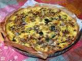 Quiche poireaux, noix et roquefort