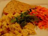 Salade de carottes au cari et omelette irannienne au feta