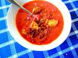 Soupe de tomates et haricots rouges