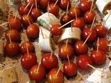 Tomates cerises façon pomme d'amour et wraps de poulet