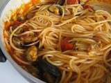 Spaghettis moules et palourdes (pour tous et pour intolérants)