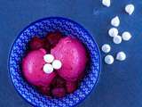 Glace yaourt-framboises