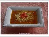 Soupe de tomate, carotte et courgette