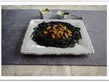 Spaghettis noirs et moules safranees