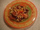 Gratin de flageolets aux tomates et chorizo