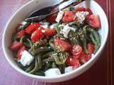 P'tite salade de haricots verts, féta, tomates et gomasio